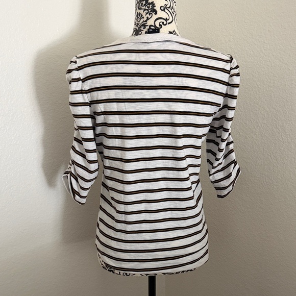 Veronica Beard Waldorf Striped Long Sleeve Top Size M - Picture 6 of 12